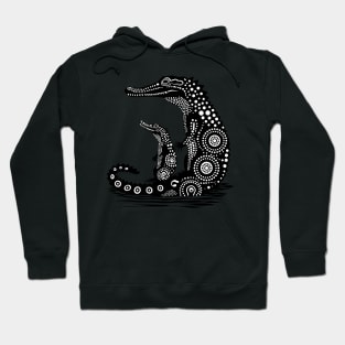 Crocodile Aboriginal Australian Dot Art Hoodie